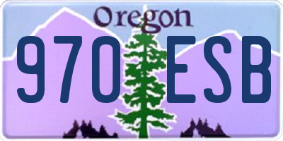 OR license plate 970ESB