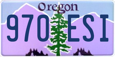 OR license plate 970ESI