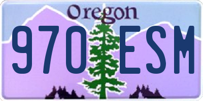 OR license plate 970ESM