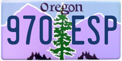 OR license plate 970ESP