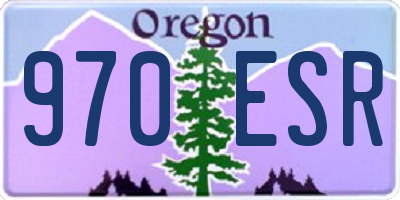 OR license plate 970ESR