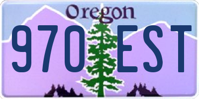 OR license plate 970EST