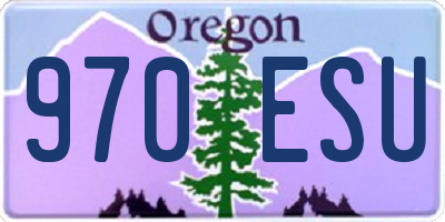 OR license plate 970ESU