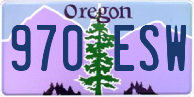 OR license plate 970ESW