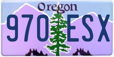 OR license plate 970ESX