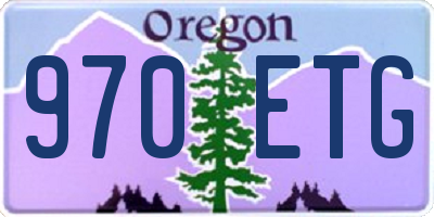 OR license plate 970ETG