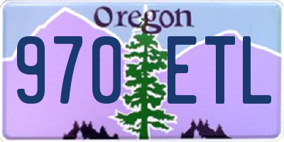 OR license plate 970ETL