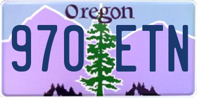 OR license plate 970ETN