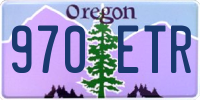 OR license plate 970ETR
