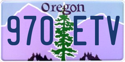 OR license plate 970ETV