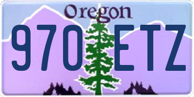 OR license plate 970ETZ
