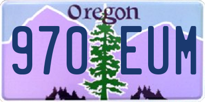 OR license plate 970EUM