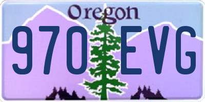 OR license plate 970EVG