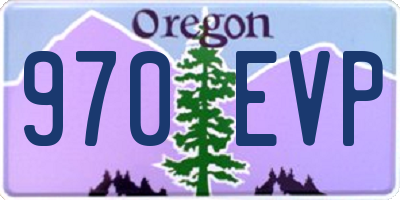 OR license plate 970EVP