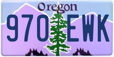 OR license plate 970EWK