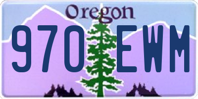 OR license plate 970EWM