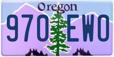 OR license plate 970EWO