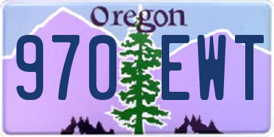OR license plate 970EWT