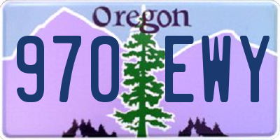 OR license plate 970EWY