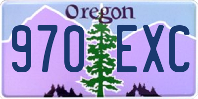 OR license plate 970EXC