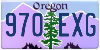 OR license plate 970EXG