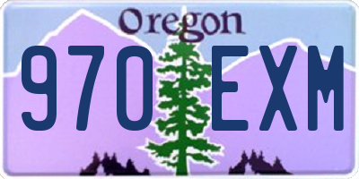 OR license plate 970EXM