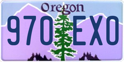 OR license plate 970EXO