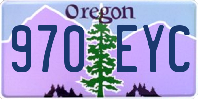 OR license plate 970EYC