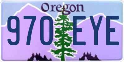 OR license plate 970EYE