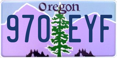 OR license plate 970EYF