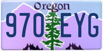 OR license plate 970EYG