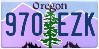 OR license plate 970EZK