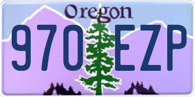 OR license plate 970EZP