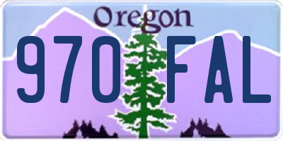 OR license plate 970FAL