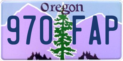 OR license plate 970FAP