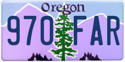 OR license plate 970FAR
