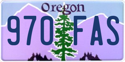 OR license plate 970FAS