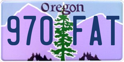 OR license plate 970FAT
