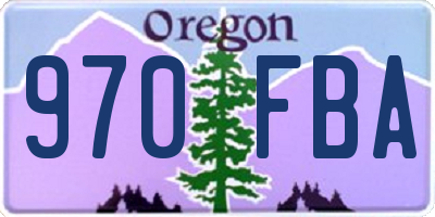 OR license plate 970FBA