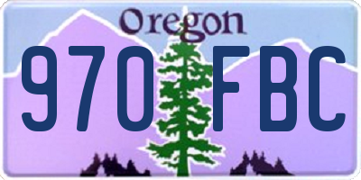 OR license plate 970FBC