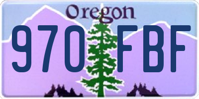 OR license plate 970FBF