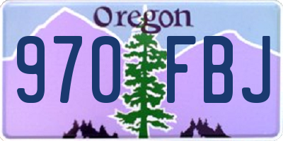 OR license plate 970FBJ