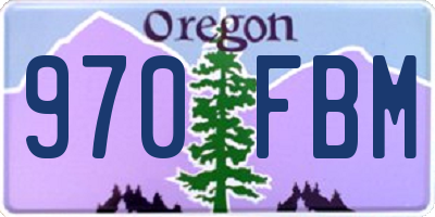 OR license plate 970FBM