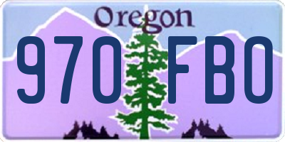 OR license plate 970FBO
