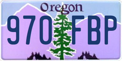 OR license plate 970FBP