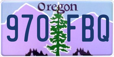 OR license plate 970FBQ