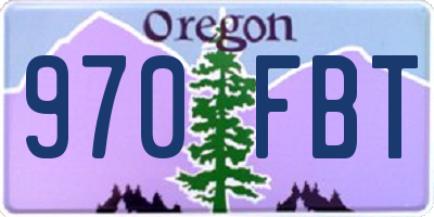 OR license plate 970FBT