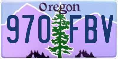 OR license plate 970FBV