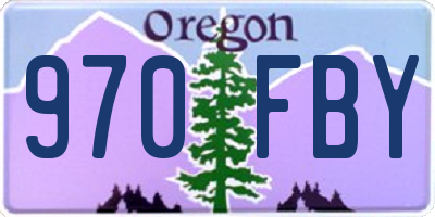 OR license plate 970FBY