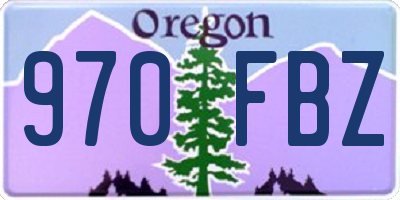 OR license plate 970FBZ